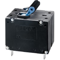 E-T-A Circuit Protection and Control Circuit Breaker Magnetic Blk Short Toggle DC Med Aux Contact QC I/O 240VAC 2P 1A