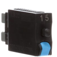 E-T-A Circuit Protection and Control Circuit Breaker Thermal Automotive Push-to-Reset PlugIn Blade Term. 1P 28VDC 15A