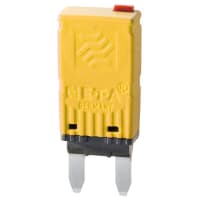 E-T-A Circuit Protection and Control Circuit Breaker Thermal Automotive Mini-CBE Type 3 Reset Button 1P 24VDC 20A