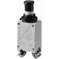 E-T-A Circuit Protection and Control Circuit Breaker Thermal J14 Screw Black Pushbutton 115VAC/28VDC 1P 20A