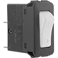 E-T-A Circuit Protection and Control Circuit Breaker Rocker Wht 90-140VAC Yllw LED Molded I/O Legend QC 1P 250VAC 15A