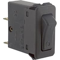 E-T-A Circuit Protection and Control Circuit Breaker Rocker Black Opaque Molded I/O Legend QC 1P 250VAC/50VDC 3A