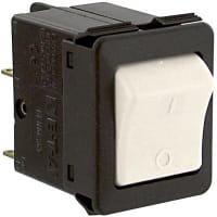 E-T-A Circuit Protection and Control Circuit Breaker Rocker White Opaque Molded I/O Legend QC 2P 250VAC/50VDC 1A