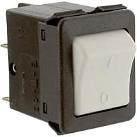 E-T-A Circuit Protection and Control Circuit Breaker Rocker White Opaque Molded I/O Legend QC 2P 250VAC/50VDC 15A