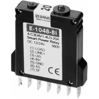 E-T-A Circuit Protection and Control Smart Power Relay, INLINE, 2 LED, AS Ylw+SF Red Status, 0-5V Analog Out, 12/24VDC, 1A