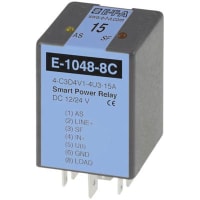 E-T-A Circuit Protection and Control Smart Power Relay, Cube, 2 LED's, AS Ylw+SF Red Status, 0-5V Analog Out, 12/24VDC, 15A