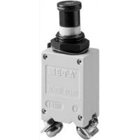 E-T-A Circuit Protection and Control Circuit Breaker Thermal J14 Screw Black Pushbutton 115VAC/28VDC 1P 25A