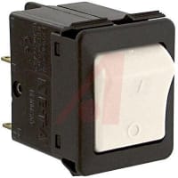 E-T-A Circuit Protection and Control Circuit Breaker Rocker White Opaque Molded I/O Legend QC 2P 250VAC/50VDC 7A