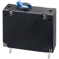 E-T-A Circuit Protection and Control Circuit Breaker Magnetic Black Short Toggle DC Medium QC I/O 240VAC/80VDC 1P 15A