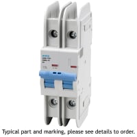 E-T-A Circuit Protection and Control Circuit Breaker Miniature B Curve DIN Rail UL489 277/480V 120VAC 60VDC 2P 1A