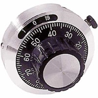 ETI Systems Dial, Turns-Count, Analog, 100per Turn, Shaft Dia 0.25in, Dim 1-13/16inDiax1inL