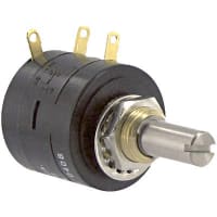 ETI Systems Potentiometer Wirewound 10 Turns 50 kOhms Pwr 2W Shaft Dia 0.25 In. MW22 Series