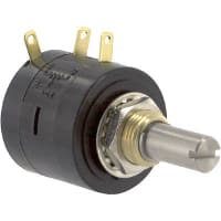 ETI Systems Potentiometer Wirewound 3 Turns 200 Ohms Power 1W Shaft Dia 0.25 In. MW22 Series