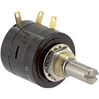 ETI Systems Potentiometer Wirewound 10 Turns 1 kOhms Power 2W Shaft Dia 0.25 In. MH22 Series