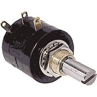 ETI Systems Potentiometer Wirewound 10 Turns 100 Ohms Pwr 2W Shaft Dia 0.25 In. MW22 Series