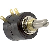 ETI Systems Potentiometer Wirewound 3 Turns 20 kOhms Power 1W Shaft Dia 0.25 In. MW22 Series