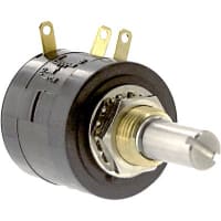 ETI Systems Potentiometer Wirewound 5 Turns 5 kOhms Power 1W Shaft Dia 0.25 In. MH22 Series