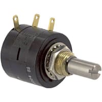 ETI Systems Potentiometer Wirewound 10 Turns 2 kOhms Power 2W Shaft Dia 0.25 In. MH22 Series