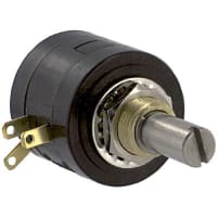 ETI Systems Potentiometer Wirewound 3 Turns 500 Ohms Power 1W Shaft Dia 0.25 In. MW22 Series