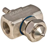 EXAIR Atomizing Nozzle, Internal Mix, Flat Fan, 3.2 GPH / 12.1 LPH Max