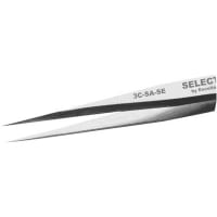 Excelta Corporation Precision Tweezer, Stainless Steel, 4.25" (108mm), Anti-Magnetic, Fine Straight Tip