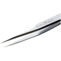 Excelta Corporation Tweezer, 4-1/4 in., Stainless Steel, For easy access in confined areas