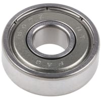 FAG Bearings (Schaeffler) DEEP GROOVE ID 7MM, OD 19MM W 6MM SHIELD