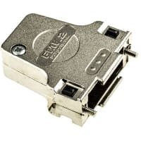 FCT by Molex FMK Series Zinc Right Angle D-sub Connector Backshell, 15 Way FMK2