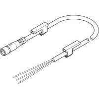 Festo Cable Assembly, M8, 3-Pin, Plug Socket, 3-C, Open End, 5m L, NEBU Series