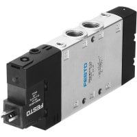 Festo Solenoid Valve, 5/2-Way, Pneumatic Reset, 24VDC, G 1/4, 1300 l/min, 2.5-10 bar