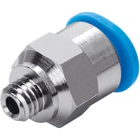 Festo Push-in Connector, 1 Port M5 Thread & 1 Port 4mm OD tube, Blue ring