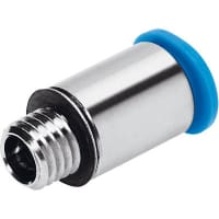 Festo Push-in Connector, 1 Port M5 Thread & 1 Port 6mm OD tube, Blue ring