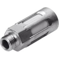 Festo Pneumatic Muffler, G 1/4 Thread, 0 to 10 bar, 80 dBA, Aluminum Body