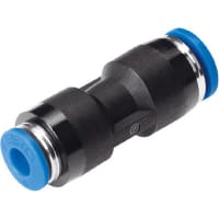 Festo Push-in Connector, 1 Port 8mm OD tube & 1 Port 6mm OD tube, Blue