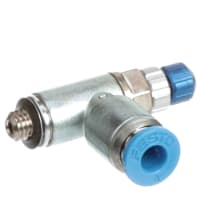 Festo Flow Control Valve, One Way, M5 to 4mm Tube, Zinc Joint, GRLA Series