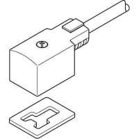 Festo Angled plug socket & central M3 screw, 3 pins, 2.5 length cable, Signal LED