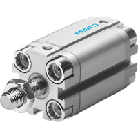 Festo Cylinder, compact, air, dbl act, 20x15mm stroke, male thrd, sensor ready, cush