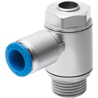 Festo Flow Control Valve, 1 port G 3/8 Thread & 1 Port 10mm OD Tube, Blue Ring