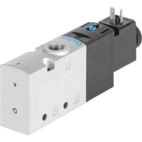 Festo Solenoid Valve, 24VDC, 1300L/min Flow, 3/2, NC, 1/4NPT, VUVS-L Series