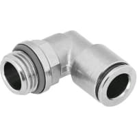 Festo L Fitting, Nickel Plated Brass, air, G 1/4 Plug Thread, for 10mm tubing