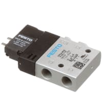 Festo Solenoid Valve, 3/2-Way, Closed Pneumatic Reset, 24VDC, G 1/8, 800 l/min