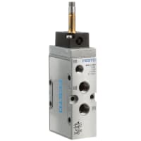 Festo Solenoid Valve, 5/2 monostable mec spr, int pilot, 2-10 bar, 1300L/min, G 1/4