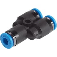 Festo Push-in Y Connector, 3 Ports 6mm OD tube, Blue ring