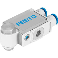 Festo Flow Control Valve, L, exh air, G1/8 male, 6mm push in conn