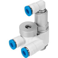 Festo Flow Control, one-way, for exhaust air, G1/4 male to push-in conn 8mm