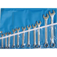 Allied Tools Wrench Set with Pouch, Combo, 6 mm to 19 mm, 11-Pcs Metric, Alloy Steel