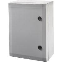 Fibox PC Cabinet, 11.81" Wide x 5.90" Deep x 15.75" High, Gray cover, Locking