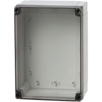 Fibox PC Enclosure, 5" Wide x 5.9" Deep x 7" High, Transparent Cover, UL 508