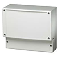 Fibox PC Enclosure, 6.5" Long x 6.3" Wide x 3.5" High, Hinged smoky clear cvr, UL 508