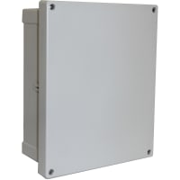 Fibox PC Enclosure, 8" Wide x 3" Deep x 10" High, Opaque Flat Screw Cover